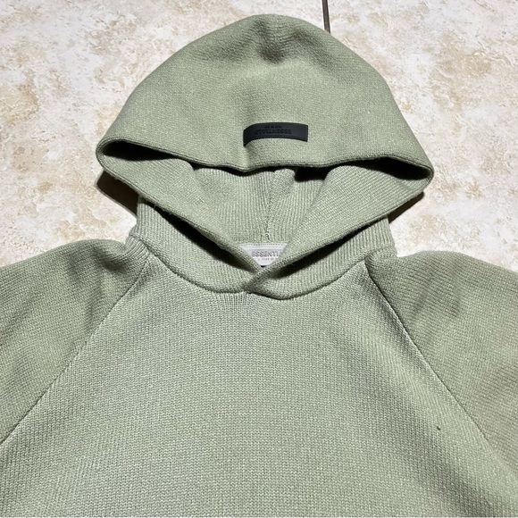 Fear of God Essentials Knit Hoodie Seafoam Mens Size Small - Picture 3 of 6